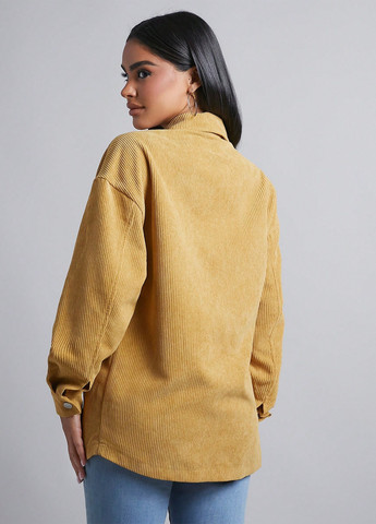 Песочная кэжуал рубашка однотонная SHEIN