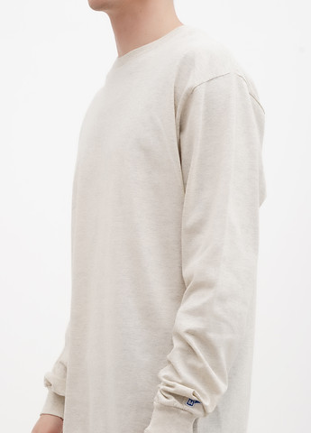 Лонгслів Blue 84 меланж бежевий кежуали трикотаж, бавовна