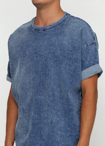 Голубая футболка с коротким рукавом Zara