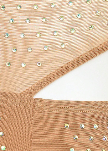 Бежевое коктейльное платье с открытой спиной SHEIN однотонное