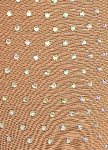 Бежевое коктейльное платье с открытой спиной SHEIN однотонное