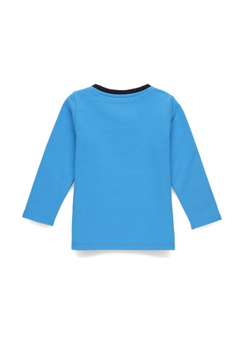 Синий демисезонный кэжуал лонгслив Steiff однотонный