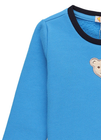 Синий демисезонный кэжуал лонгслив Steiff однотонный