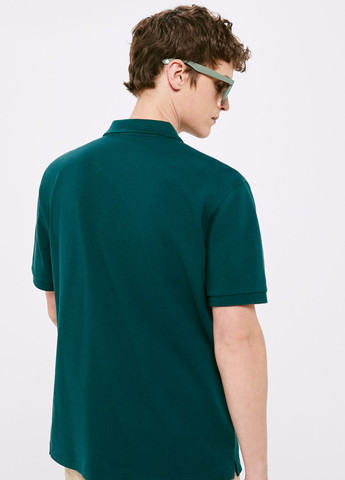 Темно-зеленая футболка-поло для мужчин Springfield однотонная