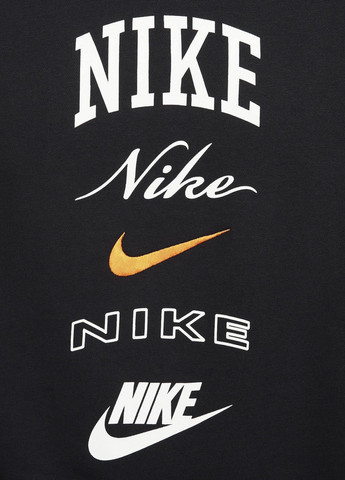 Світшот Nike - Вільний крій логотип чорний спортивний, кежуал бавовна, трикотаж - (292936354)