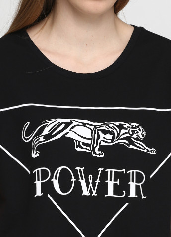 Черная летняя футболка Power