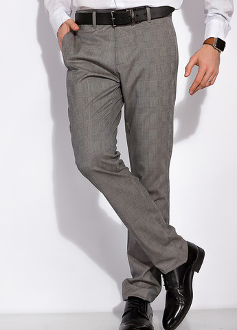 Серые классические демисезонные зауженные брюки Time of Style