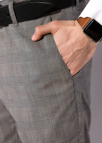 Серые классические демисезонные зауженные брюки Time of Style
