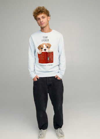 Светло-голубой свитшот мужской basic /no flis/ YAPPI (252258605)