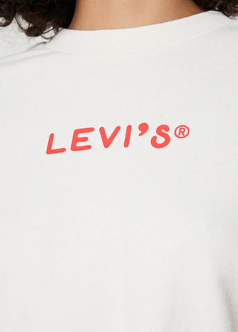 Свитшот Levi's - Прямой крой надпись молочный кэжуал хлопок - (265150654)