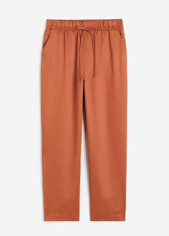 Персиковые кэжуал демисезонные брюки H&M