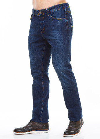 Синие демисезонные зауженные джинсы Madoc