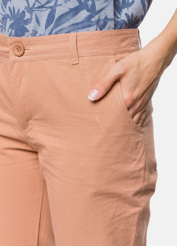 Персиковые кэжуал демисезонные зауженные брюки MR 520