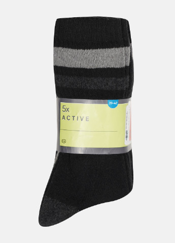Шкарпетки (5 пар) C&A смужки темно-сірі повсякденні
