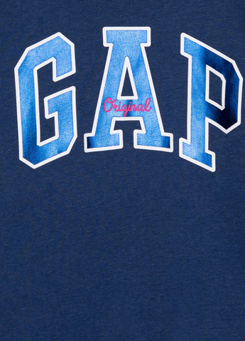 Gap свитшот логотип синий кэжуал, спортивный футер, хлопок