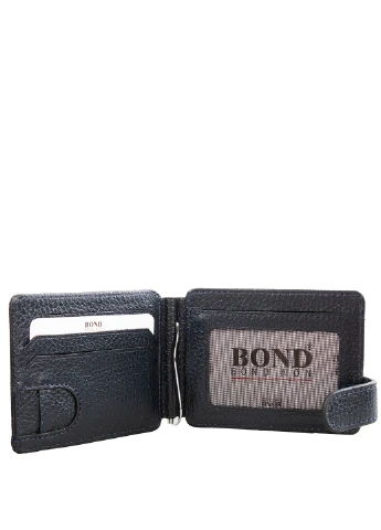Чоловік шкіряний затиск для купюр 10,5х8х1 см Bond (195771639)