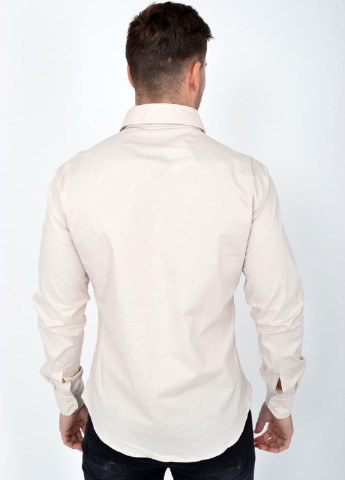 Бежевая кэжуал рубашка с надписями Ager с длинным рукавом