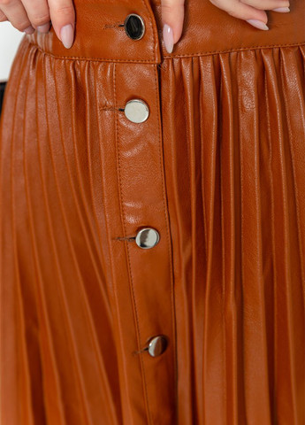 Коричневая кэжуал однотонная юбка Ager плиссе