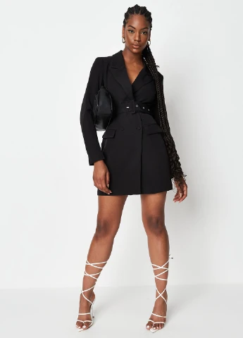 Черное кэжуал платье платье-жакет Missguided однотонное