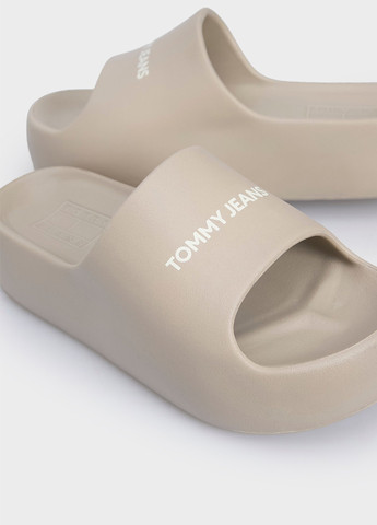 Светло-серые шлепанцы Tommy Jeans