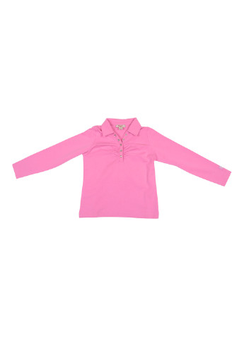 Розовая детская футболка-кофта для девочки Floriane однотонная