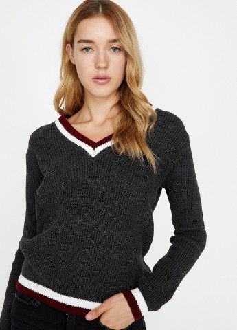 Графитовый демисезонный пуловер пуловер KOTON