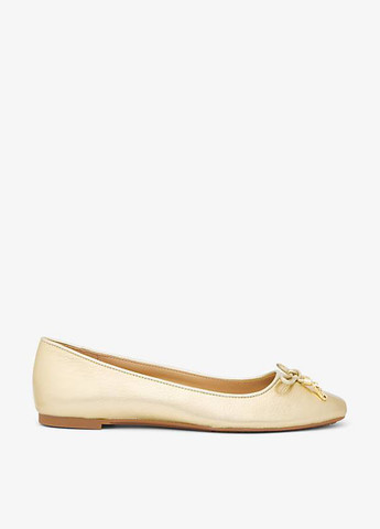 Жіночі балетки Michael Kors | золоті однотонні бант натуральна шкіра (307821511)