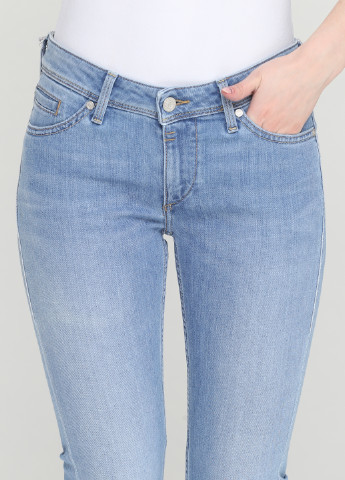Голубые демисезонные со средней талией джинсы Bogner
