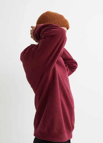 Бордовый свитшот H&M (252627342)