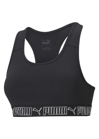 Чёрный бра mid elastic padded women's training bra Puma полиэстер, эластан