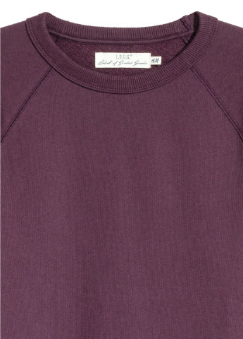 Свитшот H&M - крой однотонный фиолетовый кэжуал - (219729405)