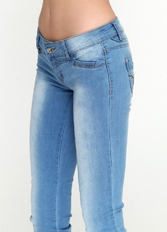 Голубые демисезонные прямые джинсы Mirafra