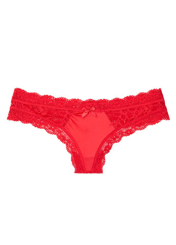 Трусики Victoria's Secret стрінги однотонні червоні повсякденні поліамід