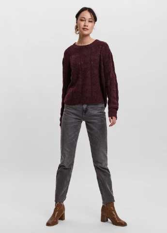 Бордовий демісезонний светр Vero Moda