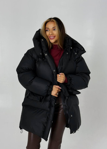 Черный зимний Пуховик No Brand