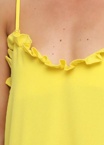 Светло-желтое кэжуал платье а-силуэт ANVI однотонное