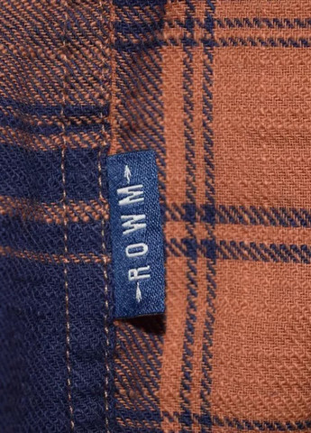 Оранжевая кэжуал рубашка в клетку Rowm