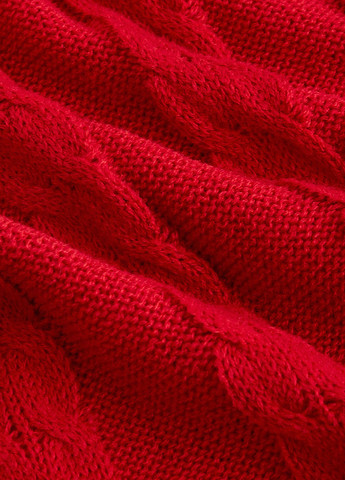 Красное праздничный, вечернее, кэжуал платье а-силуэт, платье-свитер SHEIN однотонное