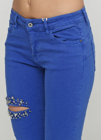 Синие демисезонные зауженные джинсы MELLY & CO