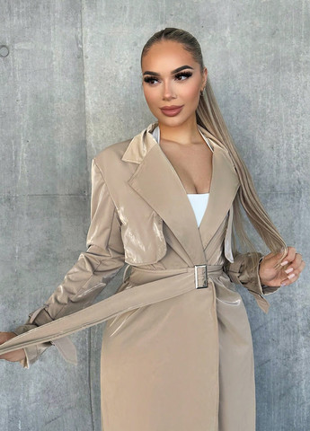 Плащ SHEIN тренчкот пряжка демисезон (330763311)