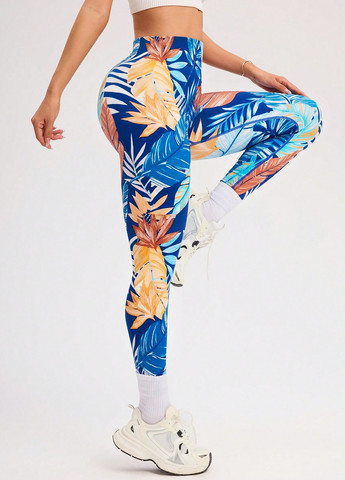 Синие демисезонные леггинсы SHEIN