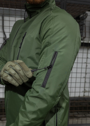 Оливковая (хаки) демисезонная куртка softshell basic хаки BEZET