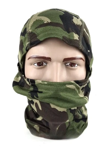 Unbranded балаклава бафф маска зимова підшоломник універсальний (473270-prob) камуфляж камуфляжний хакі повсякденний поліестер виробництво -