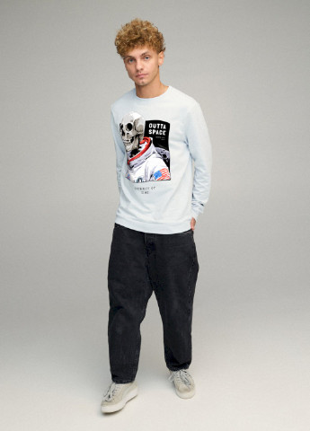 Светло-голубой свитшот мужской basic /no flis/ YAPPI (252259477)