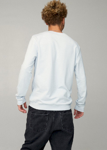 Светло-голубой свитшот мужской basic /no flis/ YAPPI (252259477)