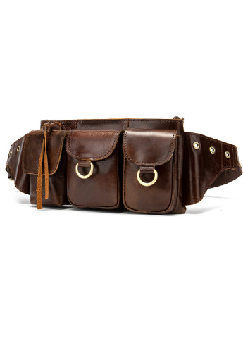 Мужская кожаная сумка-бананка 23,5х13х3 см Vintage (252130491)