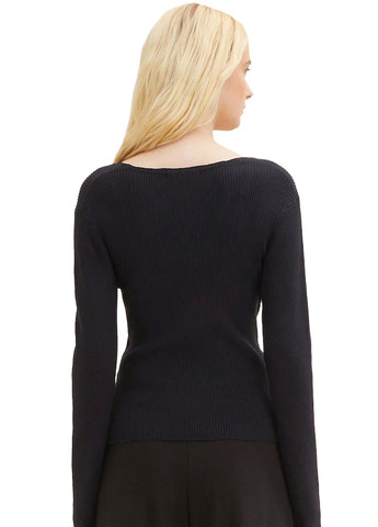 Черный демисезонный пуловер пуловер Tom Tailor