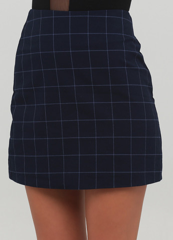 Темно-синяя кэжуал в клетку юбка Monki карандаш