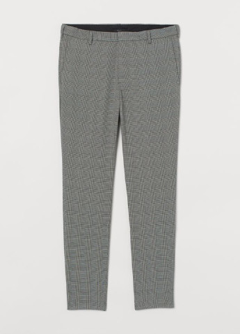 Серые классические демисезонные укороченные, зауженные брюки H&M