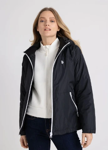 Чорна демісезонна куртка U.S. Polo Assn.